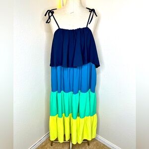 Time and Tru Color Block Dress - Size L